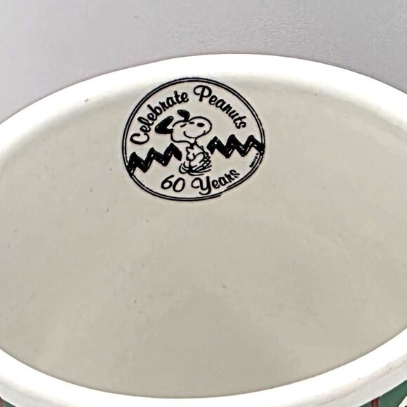 Peanuts Snoopy Christmas Tree Coffee Mug 60th Anniversary 2010 Tree Red Green - Picture 4 of 12